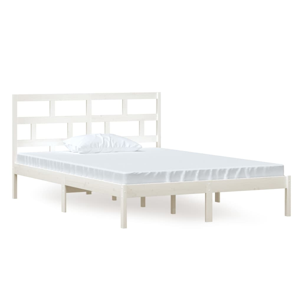 Giroletto Bianco in Legno Massello di Pino 140x200 cm | homemem39