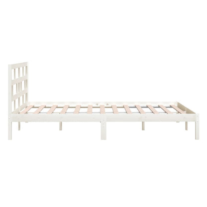 Giroletto Bianco in Legno Massello di Pino 140x200 cm | homemem39