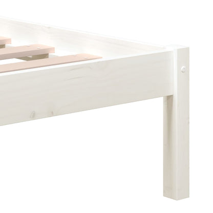 Giroletto Bianco in Legno Massello di Pino 140x200 cm | homemem39