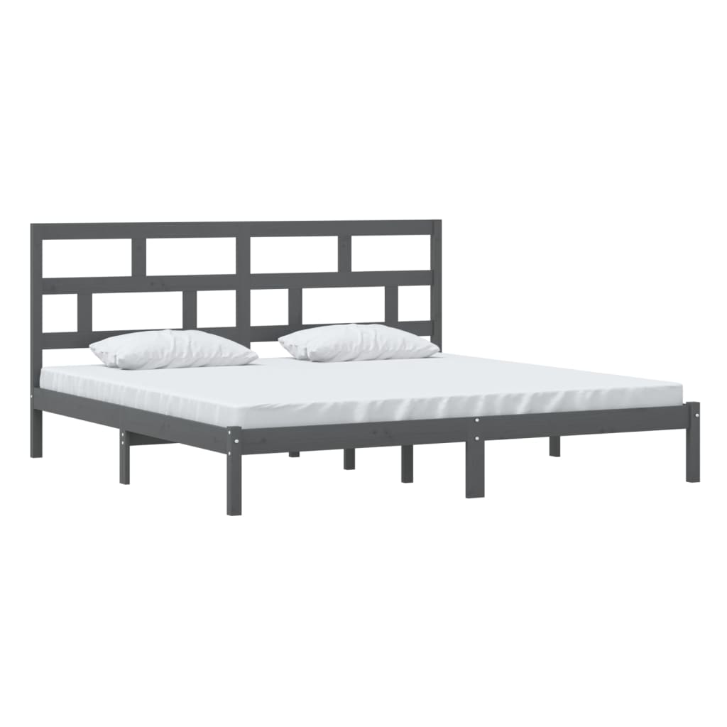 Giroletto Grigio in Legno Massello di Pino 200x200 cm | homemem39