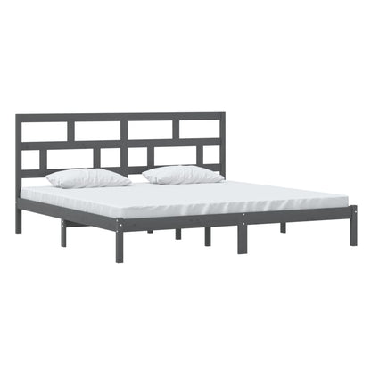 Giroletto Grigio in Legno Massello di Pino 200x200 cm | homemem39