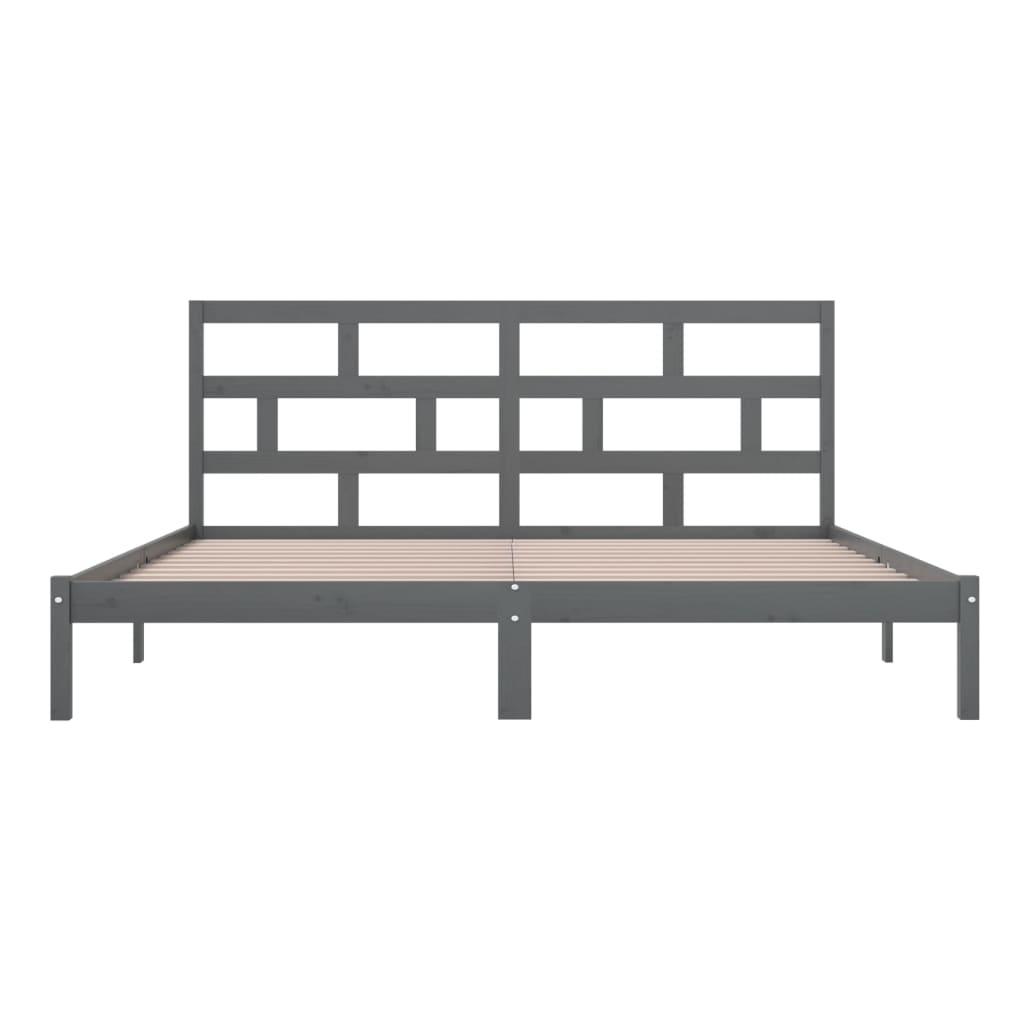 Giroletto Grigio in Legno Massello di Pino 200x200 cm | homemem39