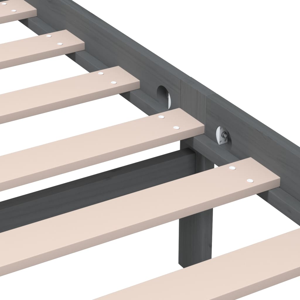 Giroletto Grigio in Legno Massello di Pino 200x200 cm | homemem39