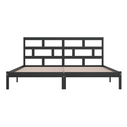 Giroletto Nero in Legno Massello di Pino 200x200 cm | homemem39