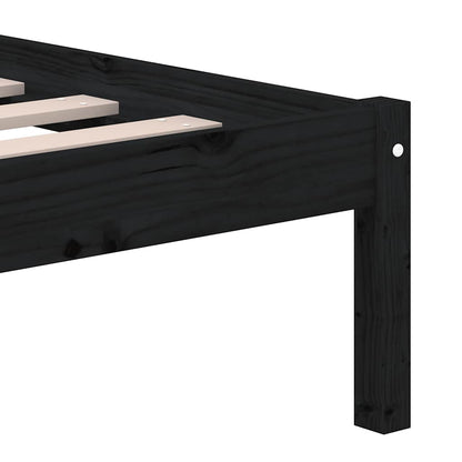 Giroletto Nero in Legno Massello di Pino 200x200 cm | homemem39