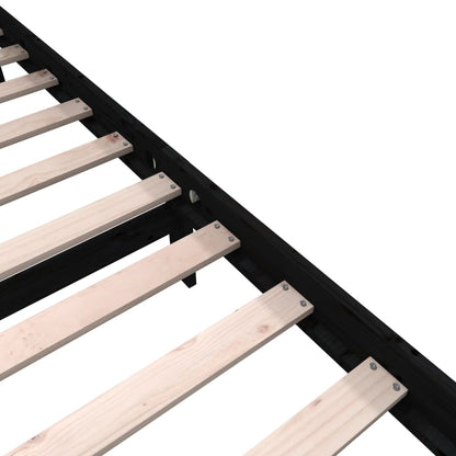Giroletto Nero in Legno Massello di Pino 200x200 cm | homemem39