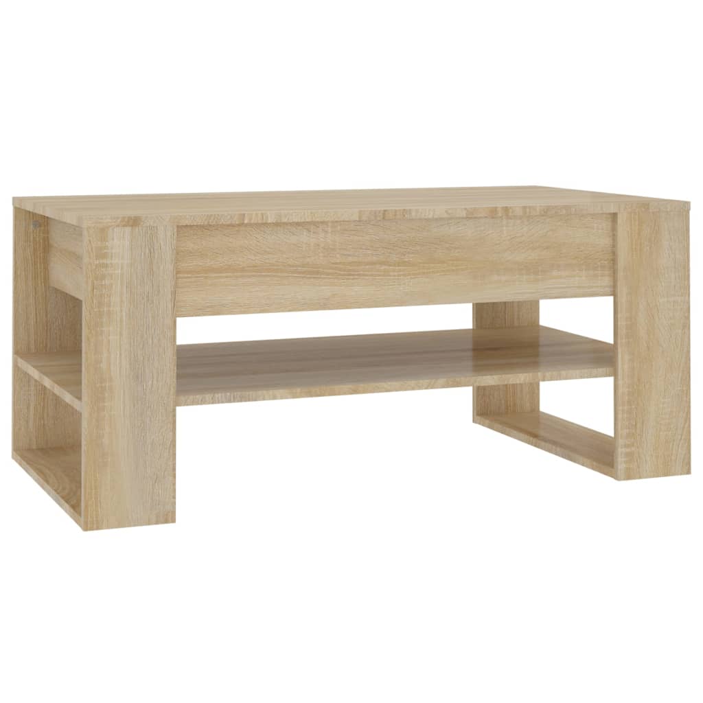Tavolino da Salotto Rovere Sonoma 102x55x45cm Legno Multistrato | homemem39