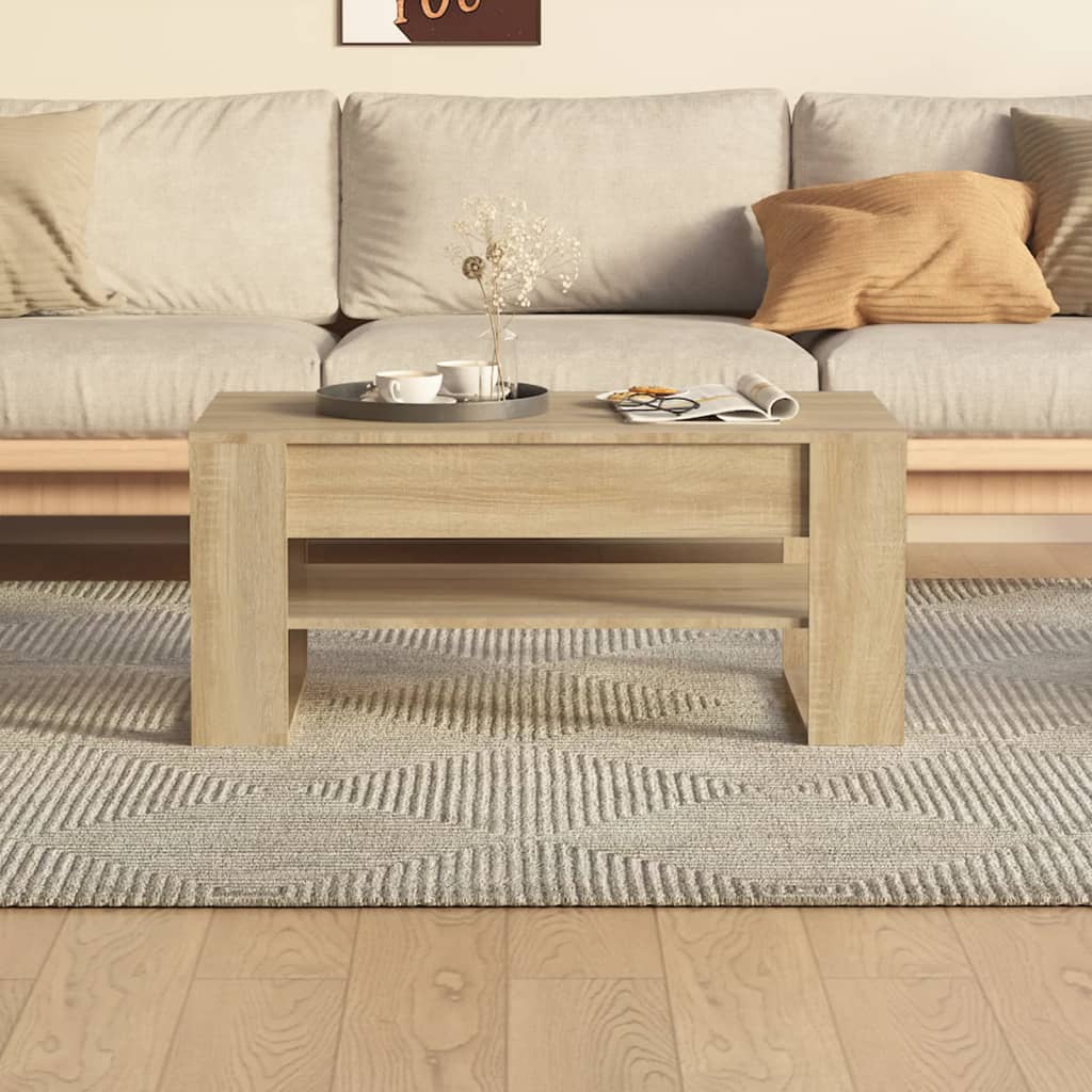 Tavolino da Salotto Rovere Sonoma 102x55x45cm Legno Multistrato | homemem39