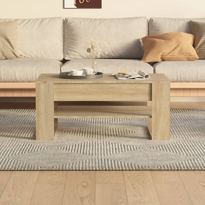 Tavolino da Salotto Rovere Sonoma 102x55x45cm Legno Multistrato | homemem39