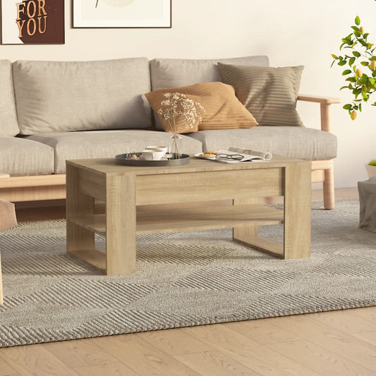 Tavolino da Salotto Rovere Sonoma 102x55x45cm Legno Multistrato | homemem39