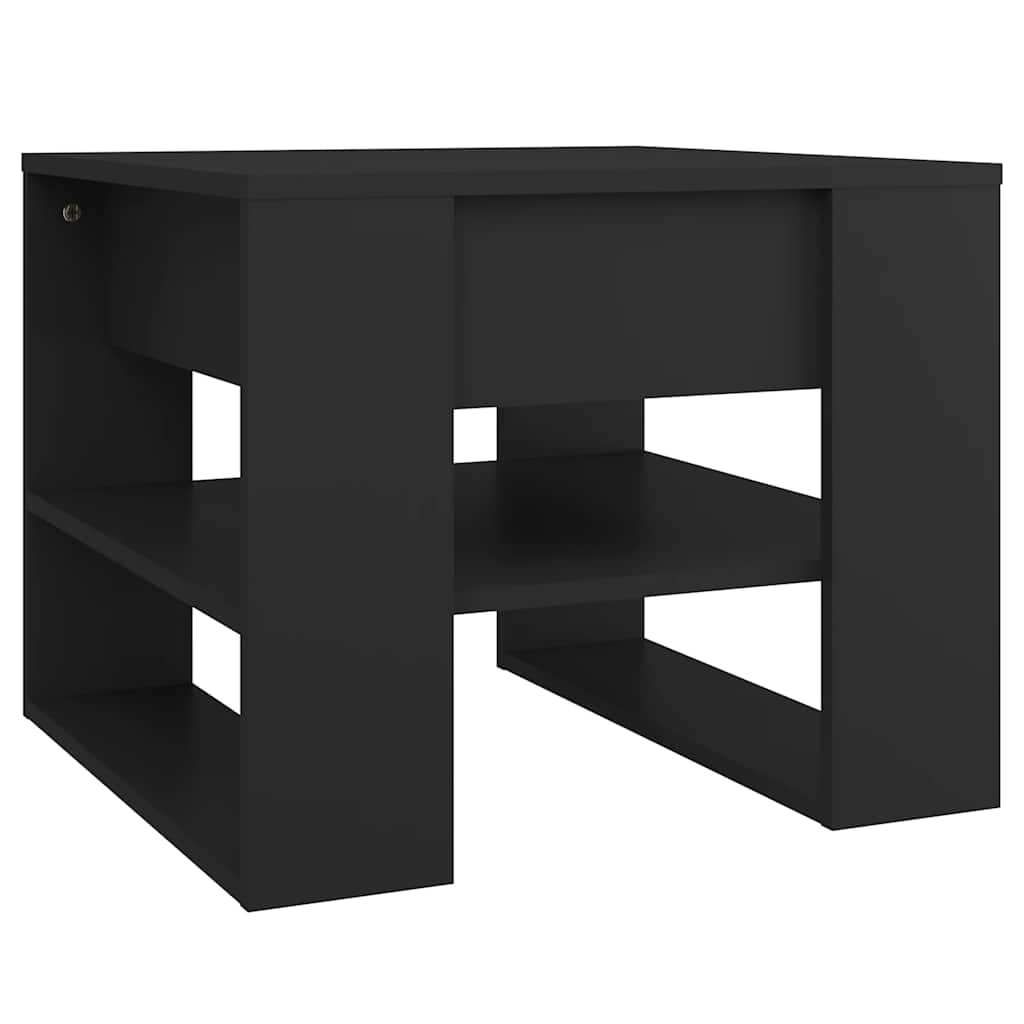 Tavolino da Salotto Nero 55,5x55x45 cm in Legno Multistrato | homemem39