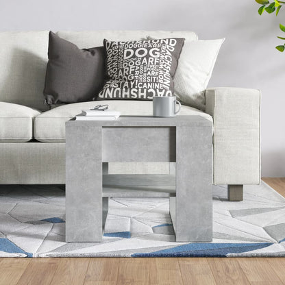 Tavolino Salotto Grigio Cemento 55,5x55x45 cm Legno Multistrato | homemem39