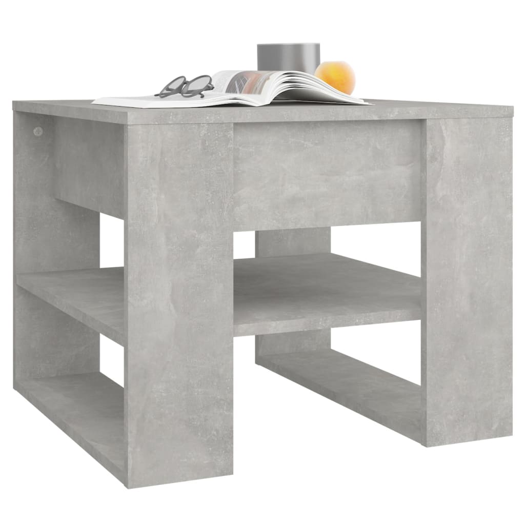 Tavolino Salotto Grigio Cemento 55,5x55x45 cm Legno Multistrato | homemem39