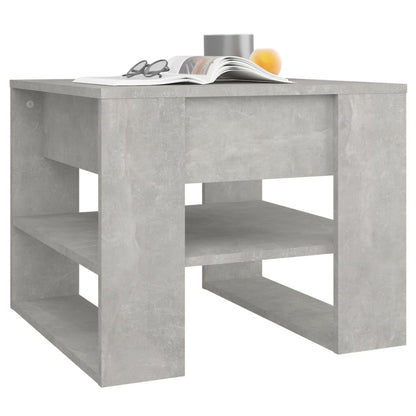 Tavolino Salotto Grigio Cemento 55,5x55x45 cm Legno Multistrato | homemem39