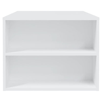 Tavolino da Salotto Bianco 102x55x42 cm in Legno Multistrato | homemem39