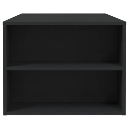 Tavolino da Salotto Nero 102x55x42 cm in Legno Compensato