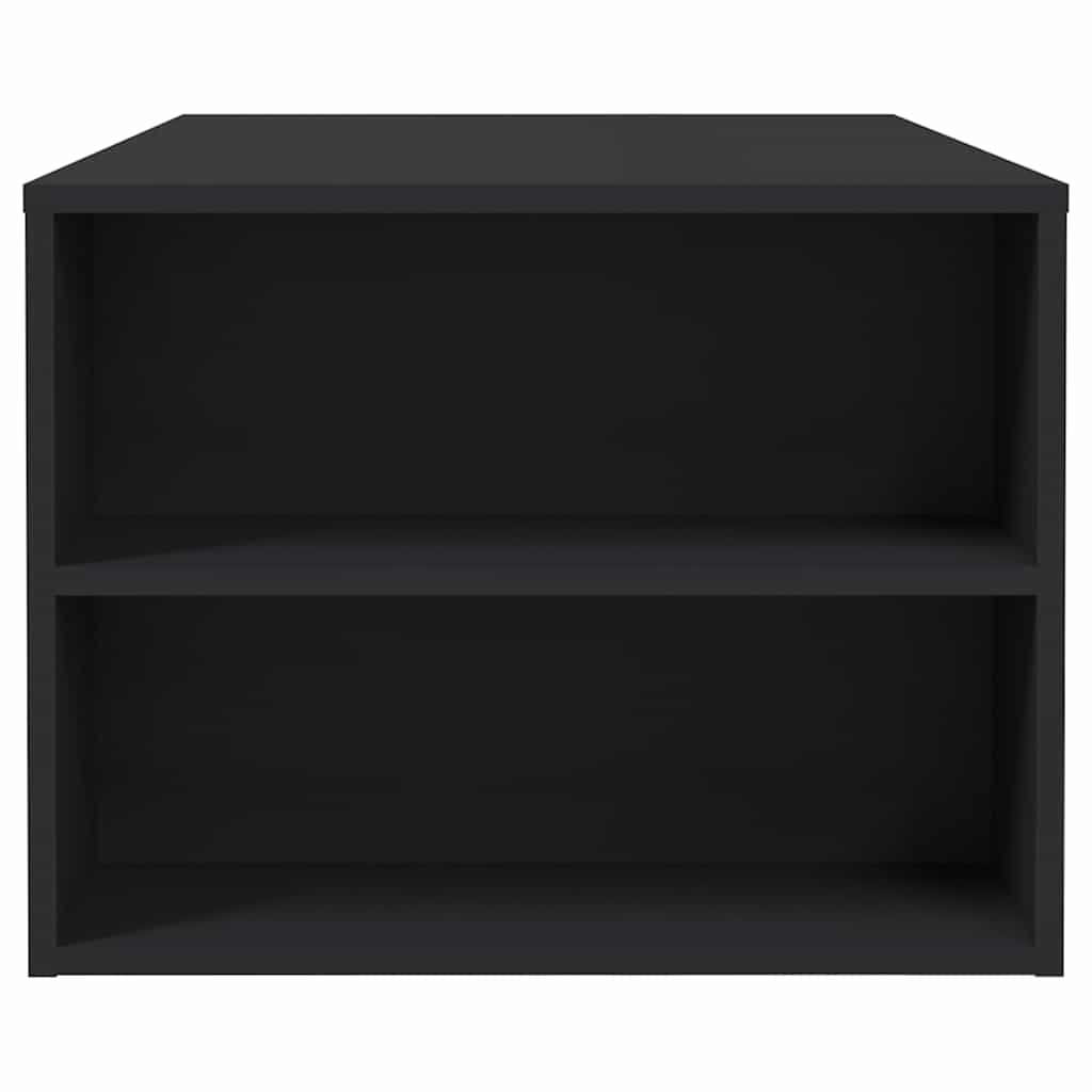 Tavolino da Salotto Nero 102x55x42 cm in Legno Compensato