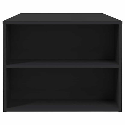 Tavolino da Salotto Nero 102x55x42 cm in Legno Compensato
