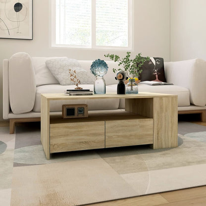 Tavolino da Salotto Rovere Sonoma 102x55x42cm Legno Compensato | homemem39