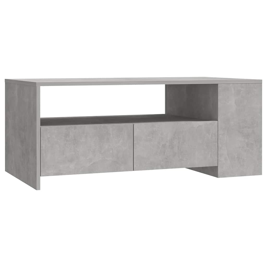 Tavolino Salotto Grigio Cemento 102x55x42 cm Legno Compensato | homemem39