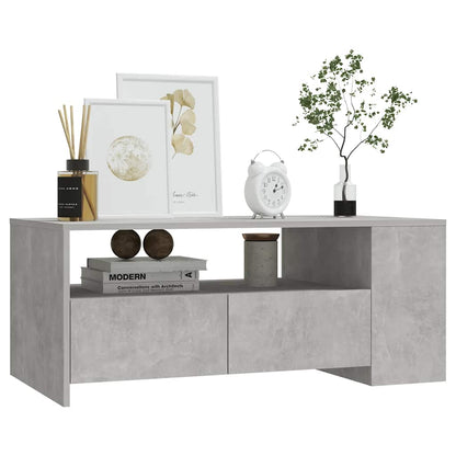 Tavolino Salotto Grigio Cemento 102x55x42 cm Legno Compensato | homemem39