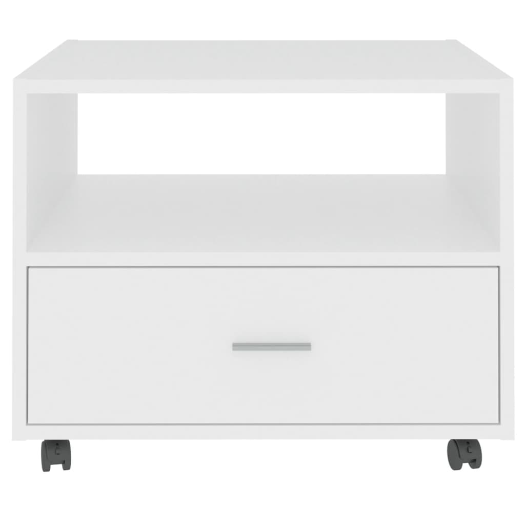 Tavolino da Salotto Bianco 55x55x40 cm in Legno Multistrato | homemem39