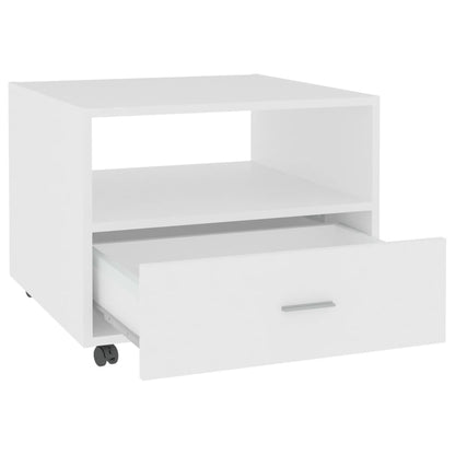 Tavolino da Salotto Bianco 55x55x40 cm in Legno Multistrato | homemem39