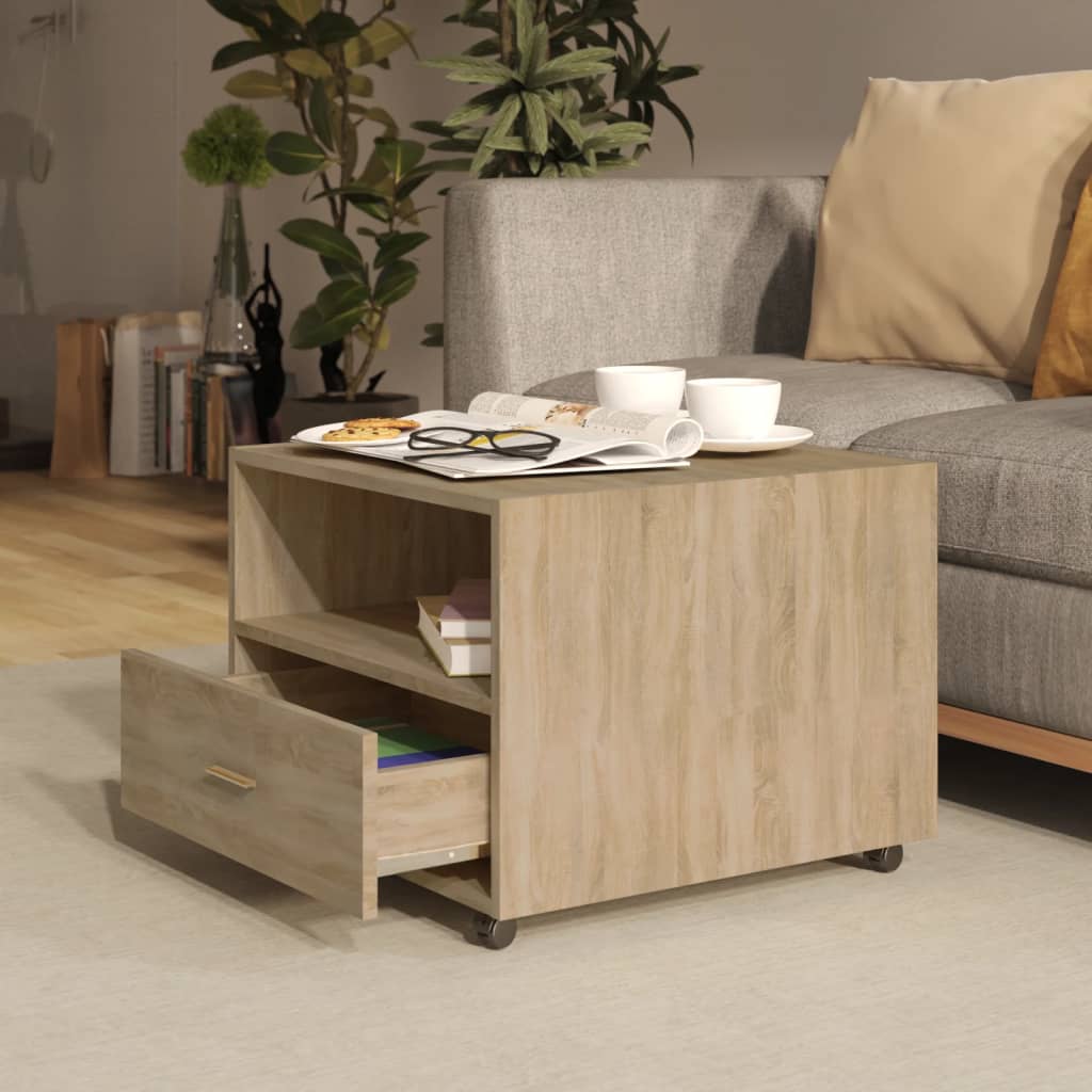 Tavolino da Salotto Rovere Sonoma 55x55x40 cm Legno Multistrato | homemem39