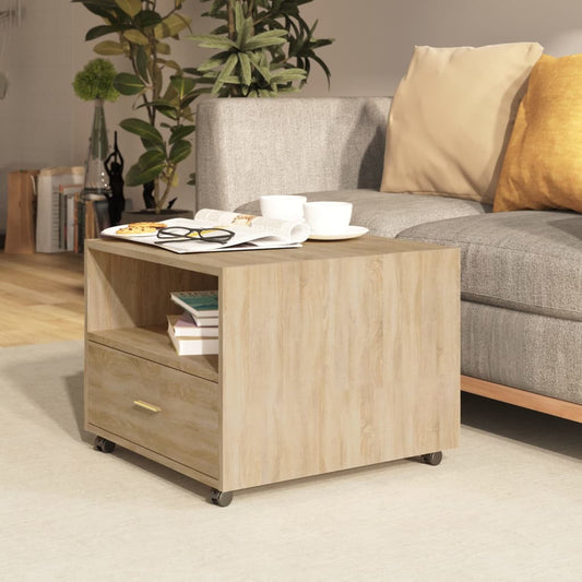 Tavolino da Salotto Rovere Sonoma 55x55x40 cm Legno Multistrato | homemem39