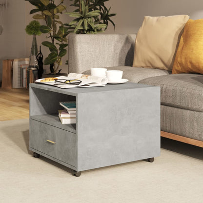 Tavolino Salotto Grigio Cemento 55x55x40 cm Legno Multistrato | homemem39