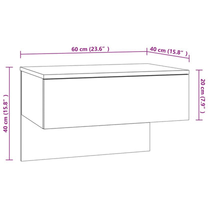 Wall-mounted bedside tables 2 pcs Sonoma Oak