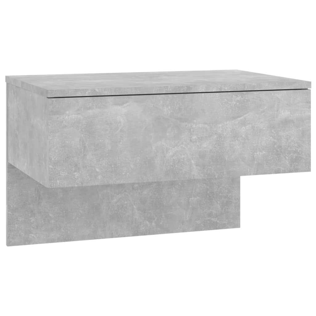 Comodini a Muro 2 pz Grigio Cemento - homemem39