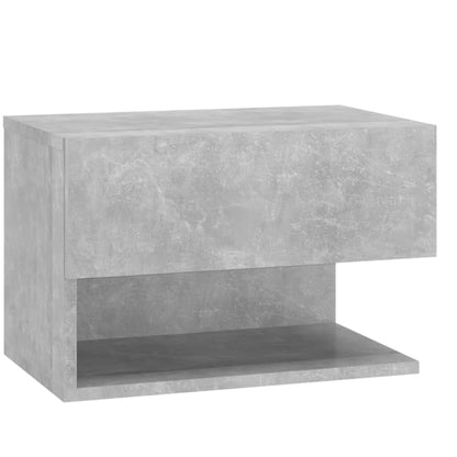 Comodini a Muro 2 pz Grigio Cemento - homemem39