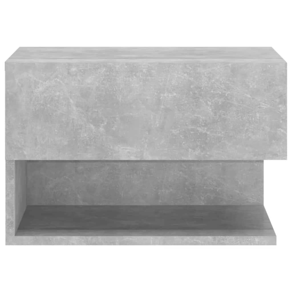 Comodini a Muro 2 pz Grigio Cemento - homemem39