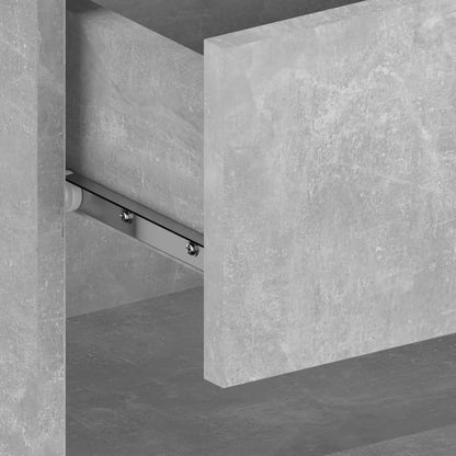 Comodini a Muro 2 pz Grigio Cemento - homemem39
