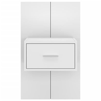 Comodini a Parete 2 pz Bianchi - homemem39