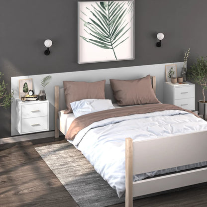 Comodino a Parete Bianco - homemem39