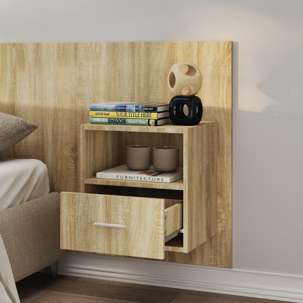 Comodini a Muro 2 pz Rovere Sonoma | homemem39