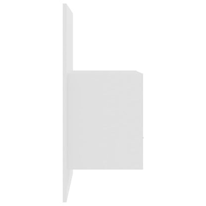 Comodino a Muro Bianco Lucido - homemem39