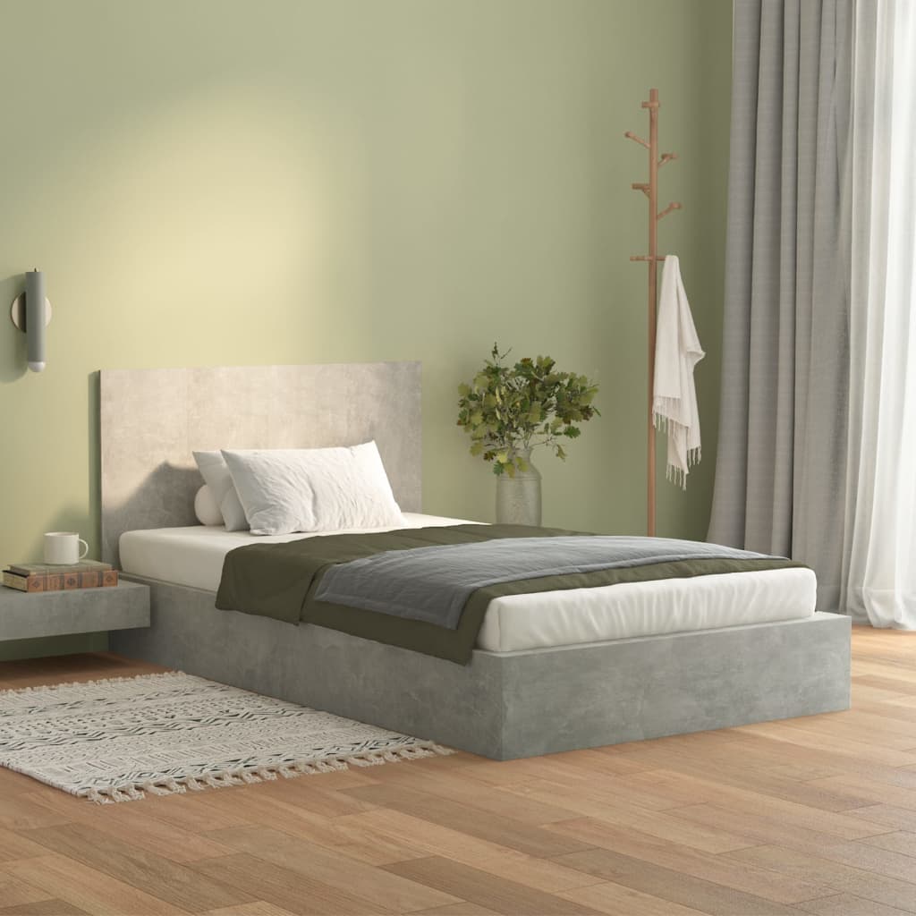 Testiera Letto Grigio Cemento 120x1,5x80cm in Legno Multistrato - homemem39