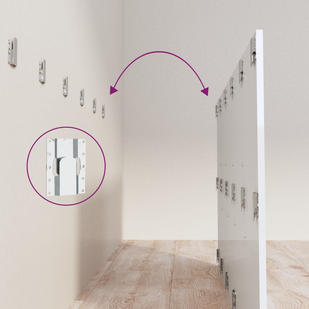 Testiera per Letto Bianco Lucido 200x1,5x80cm Legno Multistrato - homemem39