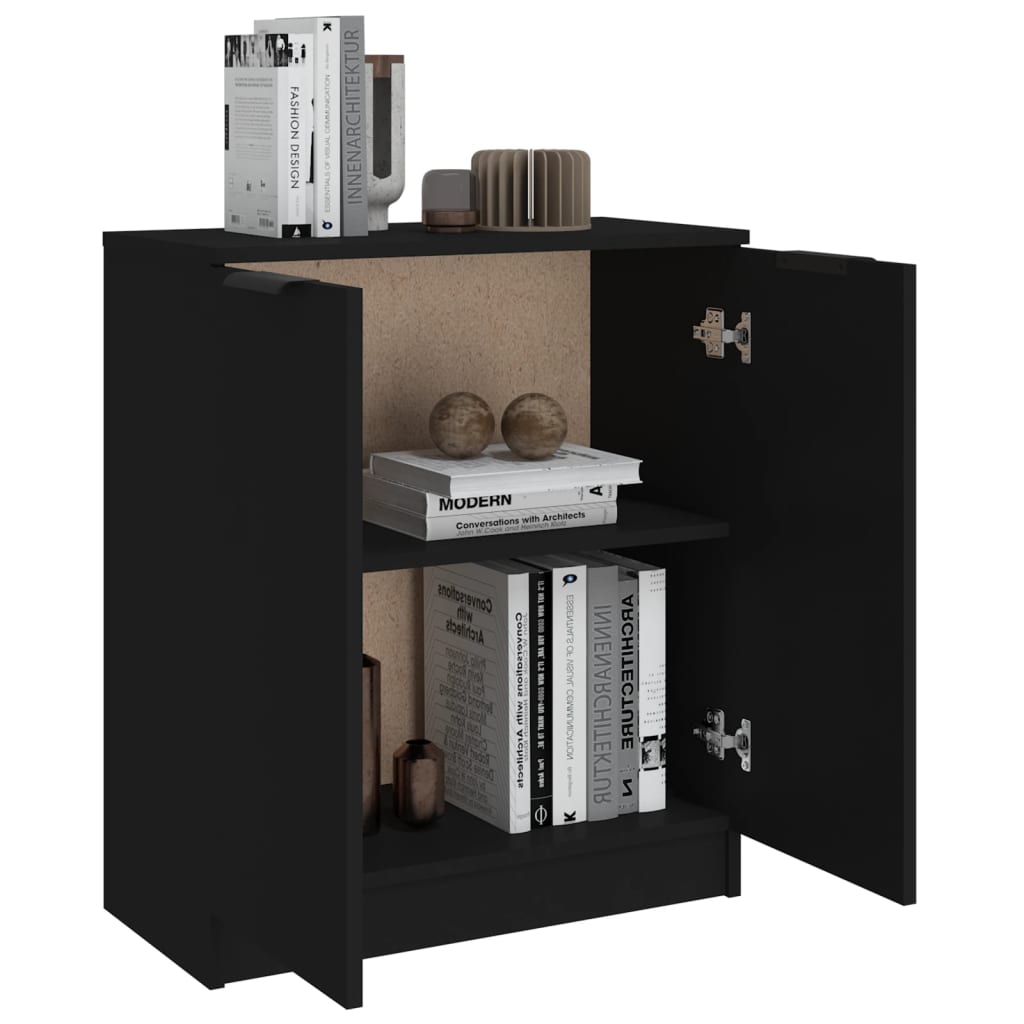 Credenza Nera 60x30x70 cm in Legno tecnico - homemem39