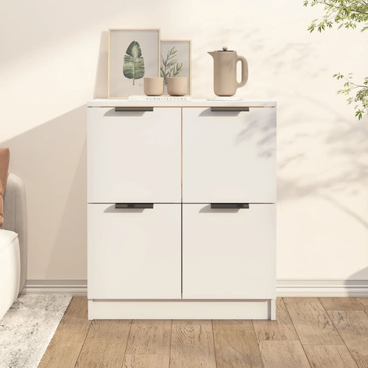White Sideboard 60x30x70 cm in Multilayer Wood