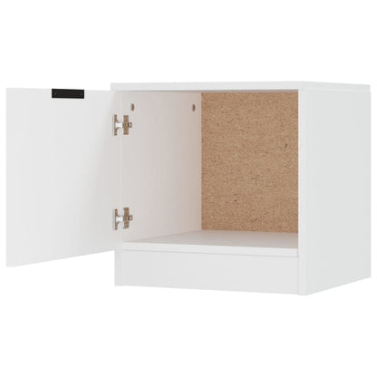 Comodini 2 pz Bianco Lucido 40x39x40 cm - homemem39