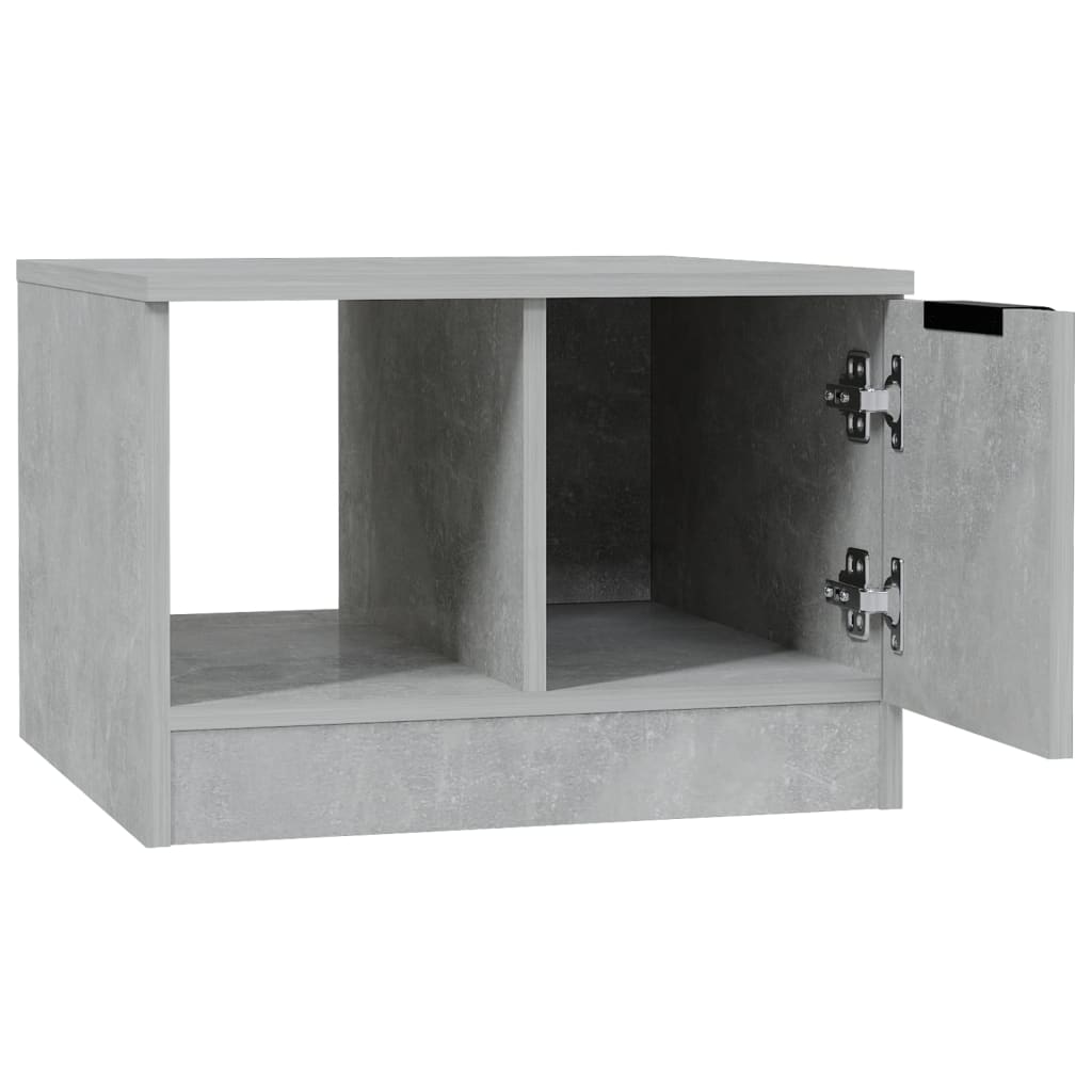 Tavolino Salotto Grigio Cemento 50x50x36 cm Legno Multistrato | homemem39