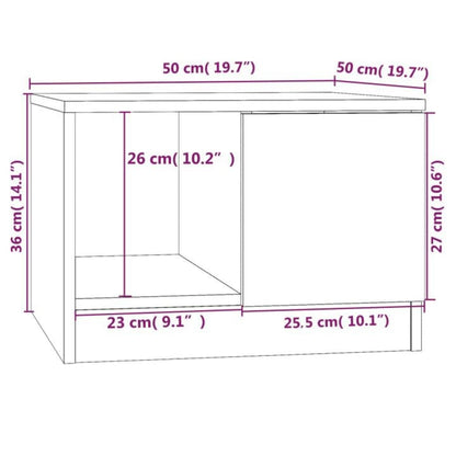Tavolino Salotto Grigio Cemento 50x50x36 cm Legno Multistrato | homemem39