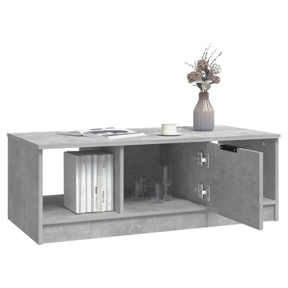 Tavolino Salotto Grigio Cemento 102x50x36 cm Legno Multistrato | homemem39