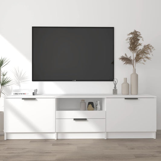 Mobile Porta TV Bianco 140x35x40 cm in Legno Multistrato - homemem39