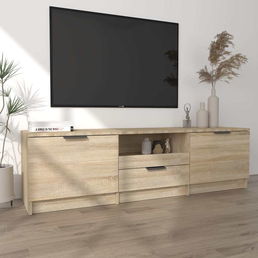 Mobile TV Rovere Sonoma 140x35x40 cm Legno ingegnerizzato