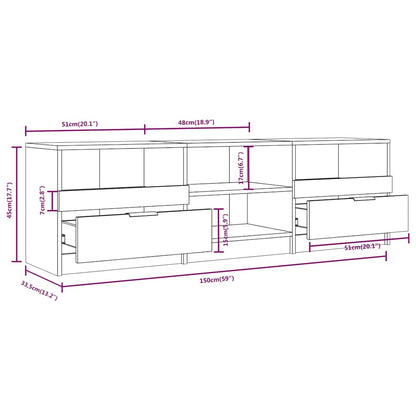 Mobile per TV 150x33,5x45cm Legno Ingegnerizzato
